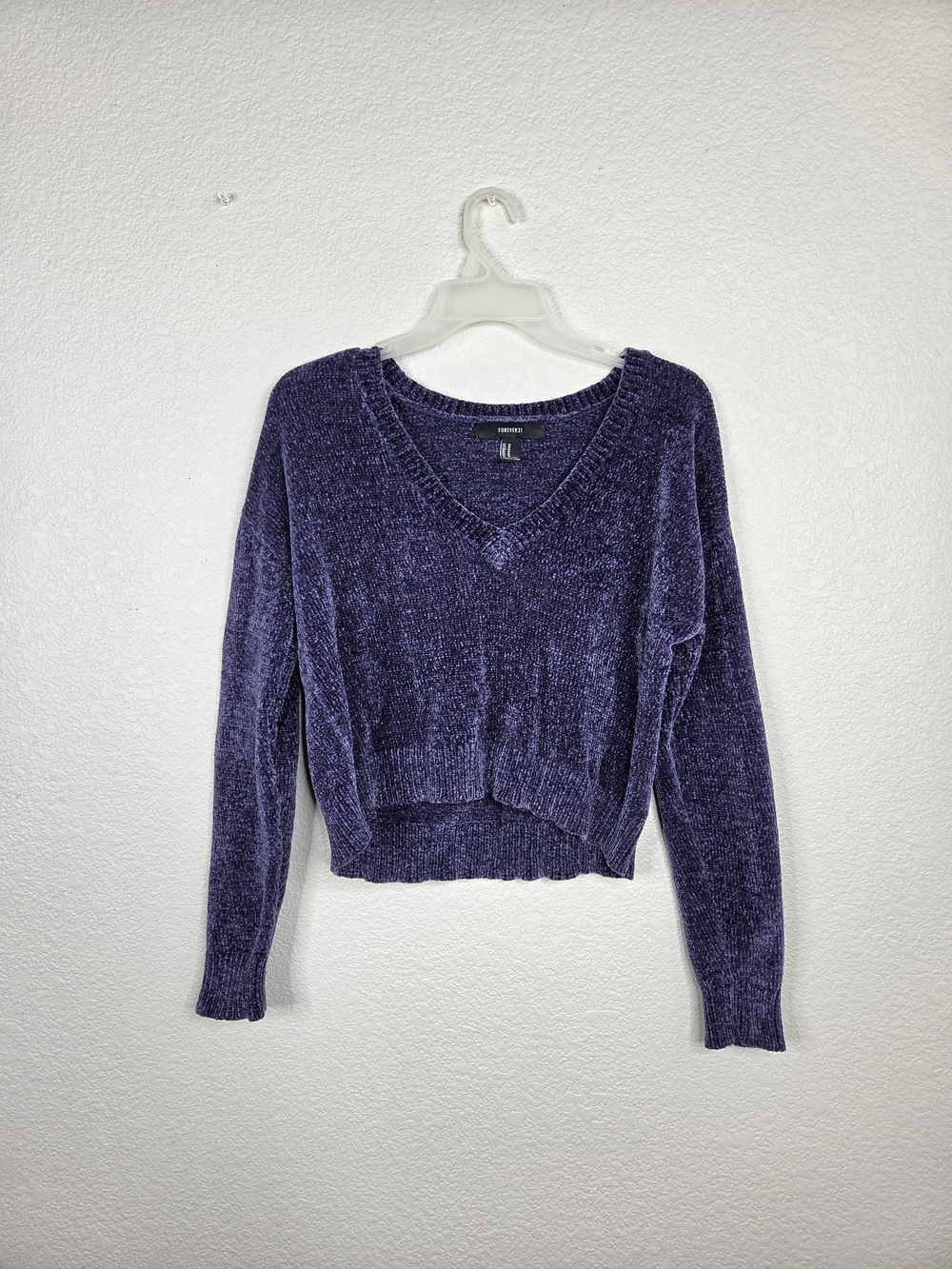 Forever 21 Purple V-Neck Soft Sweater Fall